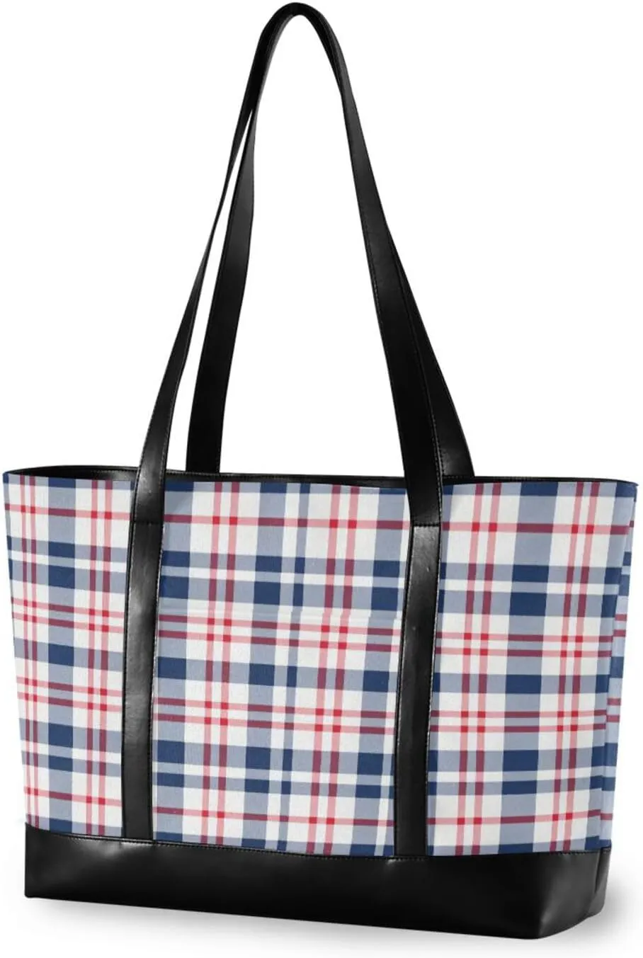 Red Blue Lines Simple simple work bag with laptop compartment with zipper bag 14 inch for nurses with tablet maletines para mujer