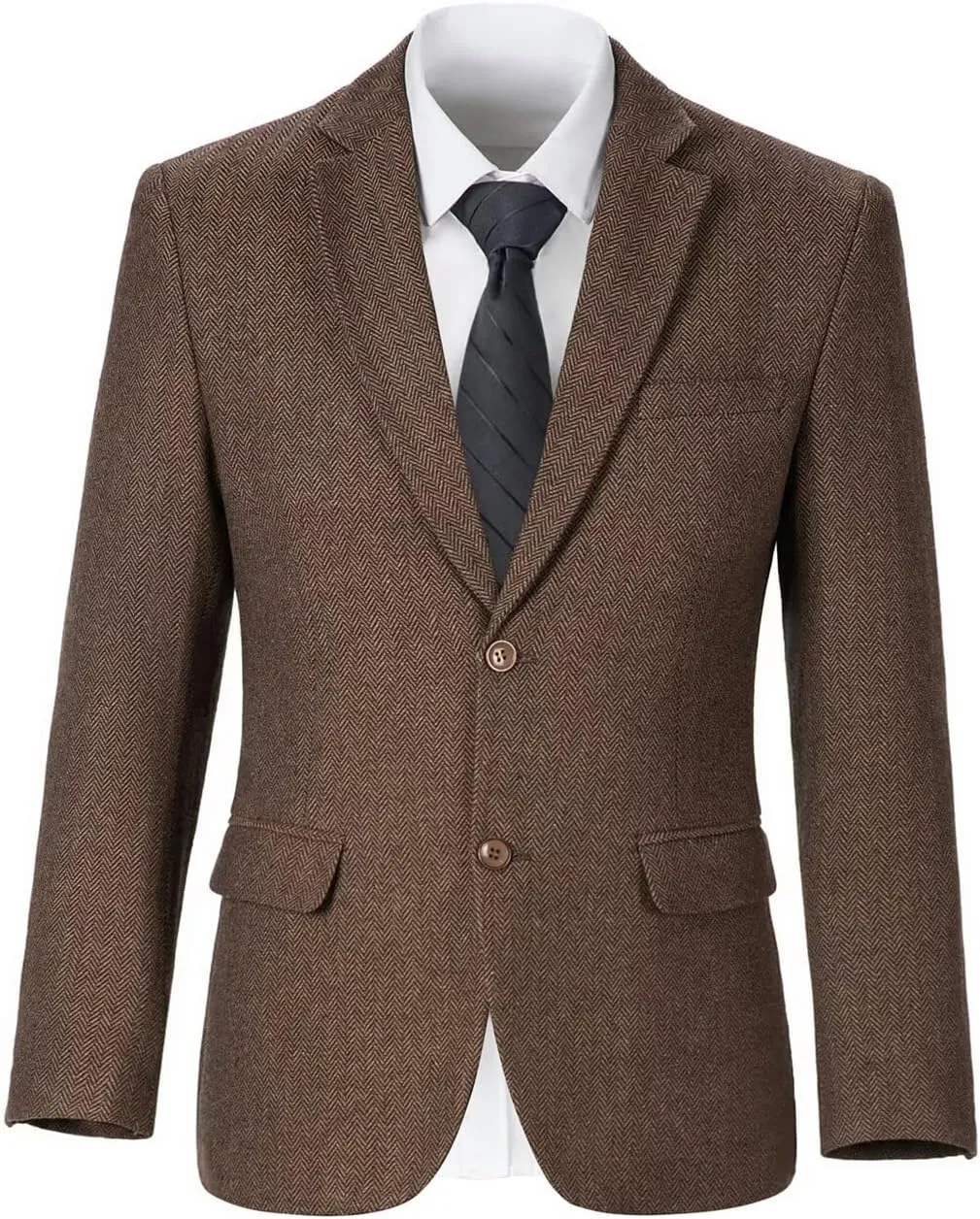 Retro Herringbone Mens Suit Jackets Tweed Slim Fit Sport Coats Prom Business Blazer Casual Men Tux Jacket Wedding Blazers