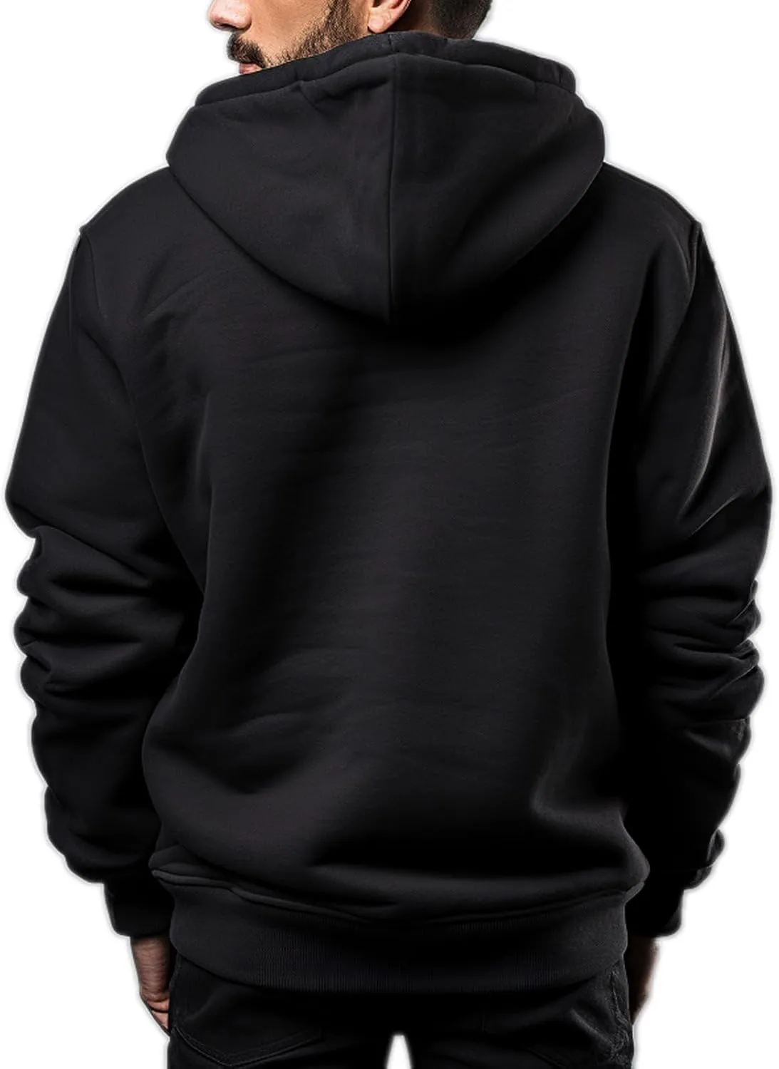 Sherpa Lined Hoodies for Men Heavyweight Full Zip Up Sweatshirt Thick Fleece Jackets Winter Warm Coats