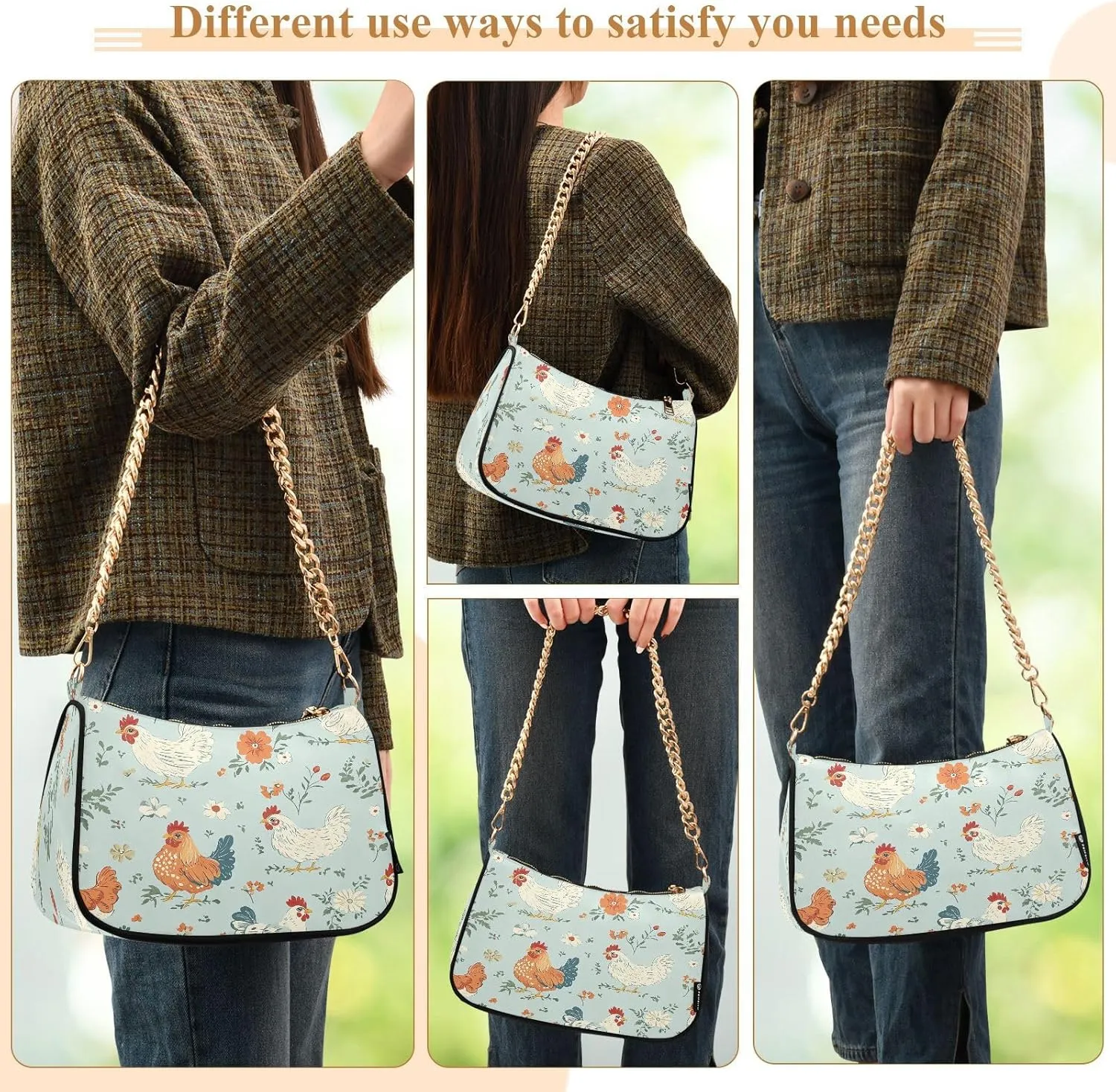 Simple Pink White Striped Women Hand Bag, Womens Shoulder Bags Crossbody