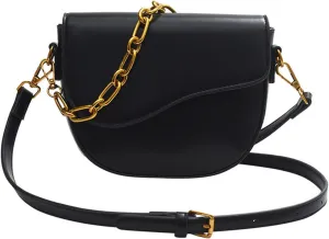 Simple Texture Women's Saddle Bag Crossbody Bag