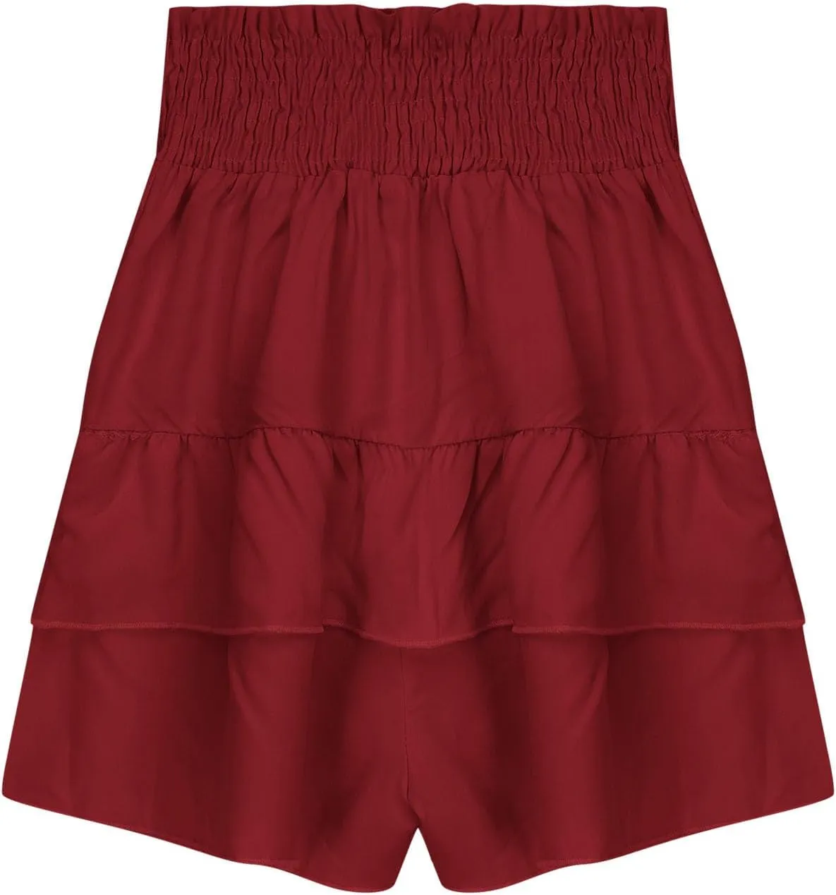 Skorts for Girls High Waisted Smocked Ruffle Mini Skirts Summer Cute Tiered Shorts Trendy School Tennis Golf Skorts