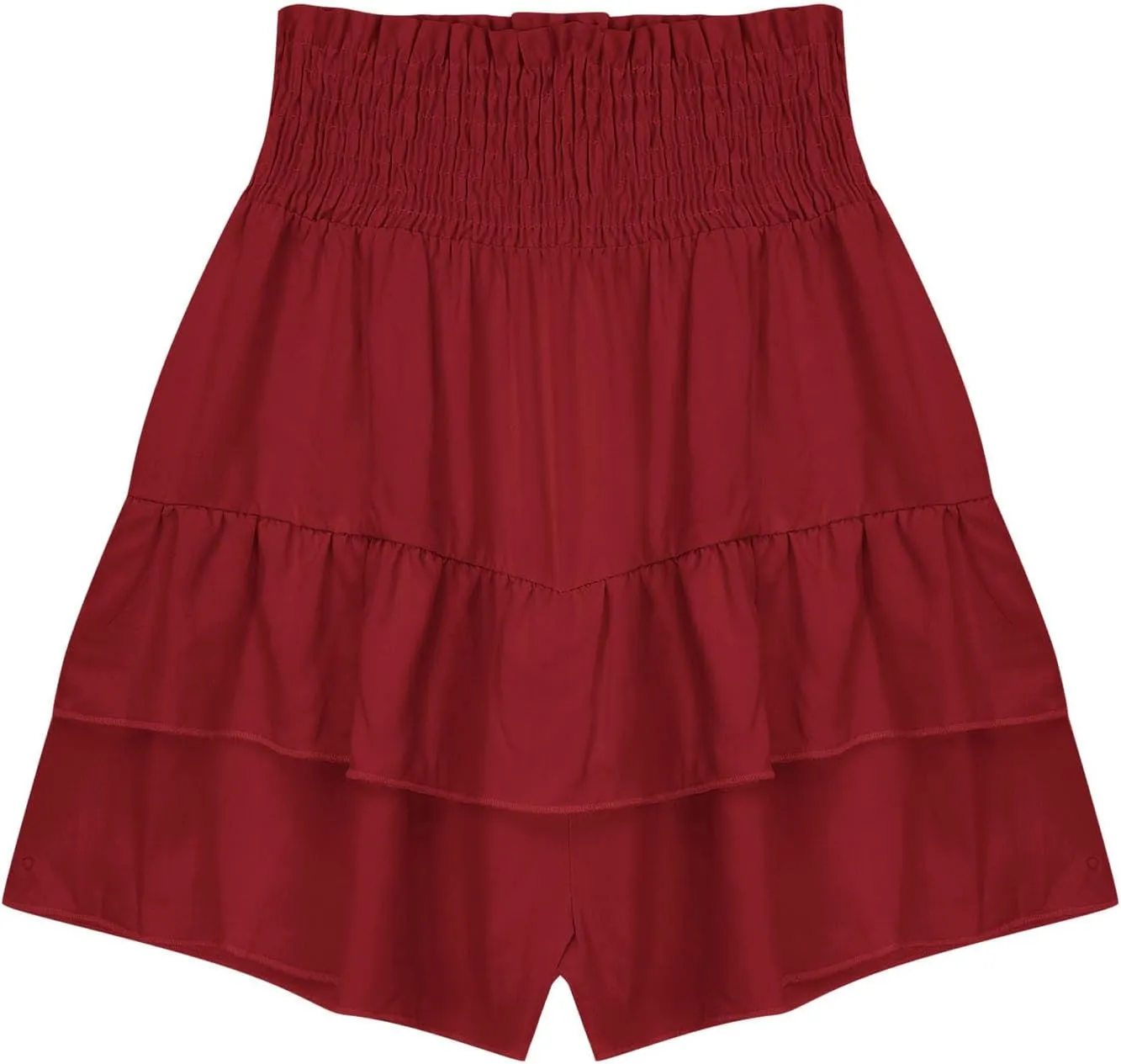 Skorts for Girls High Waisted Smocked Ruffle Mini Skirts Summer Cute Tiered Shorts Trendy School Tennis Golf Skorts