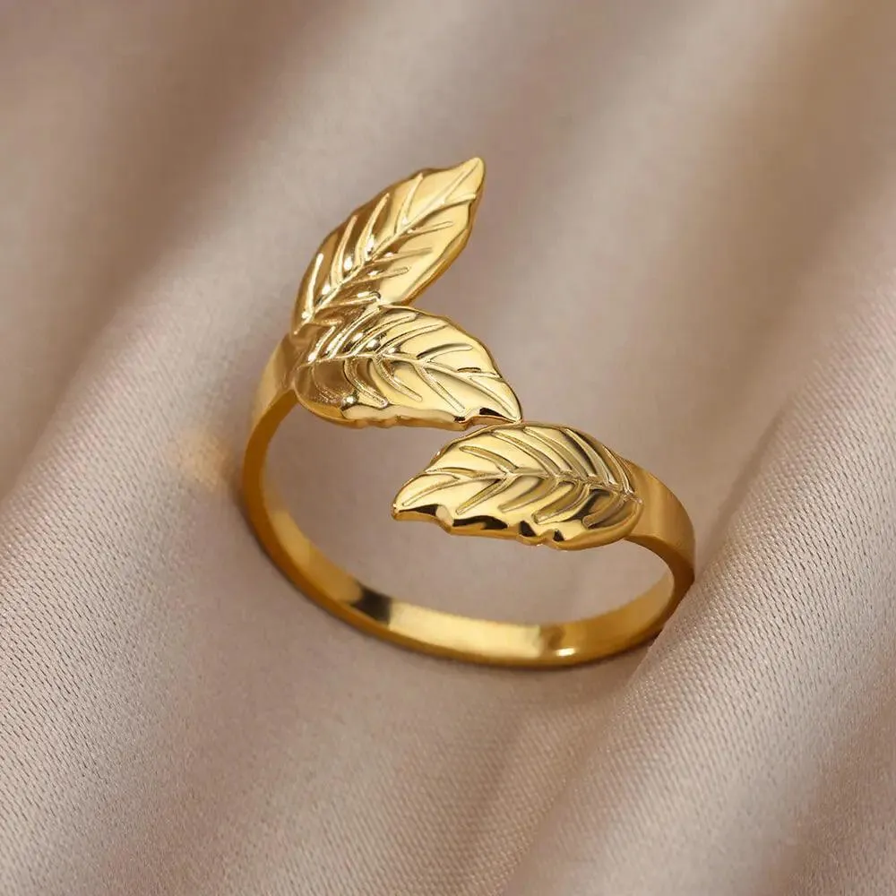 Stainless Steel Sunflower Wedding Rings for Women