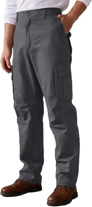 Straight Leg Cargo Pants Men Pocket Plus Size 2024 Fitness Dress Pants Zip Buckle Waist Casual Suit Trousers Workwear