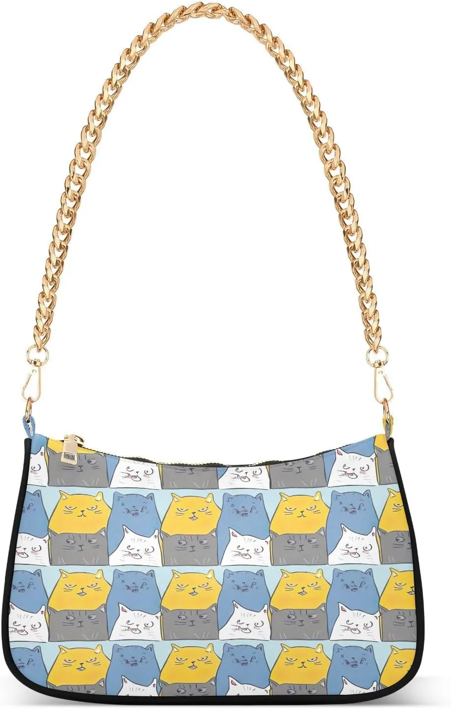 Stylized Cartoon Cats Womans Purse, Simple Bags for Women