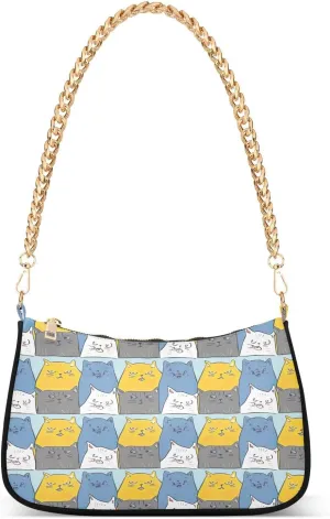 Stylized Cartoon Cats Womans Purse, Simple Bags for Women