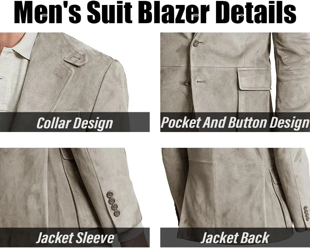 Suit for Men Suede Winter Jacket Slim Fit Single Breasted New in Suits & Blazers Mens Sport Coats Jacket