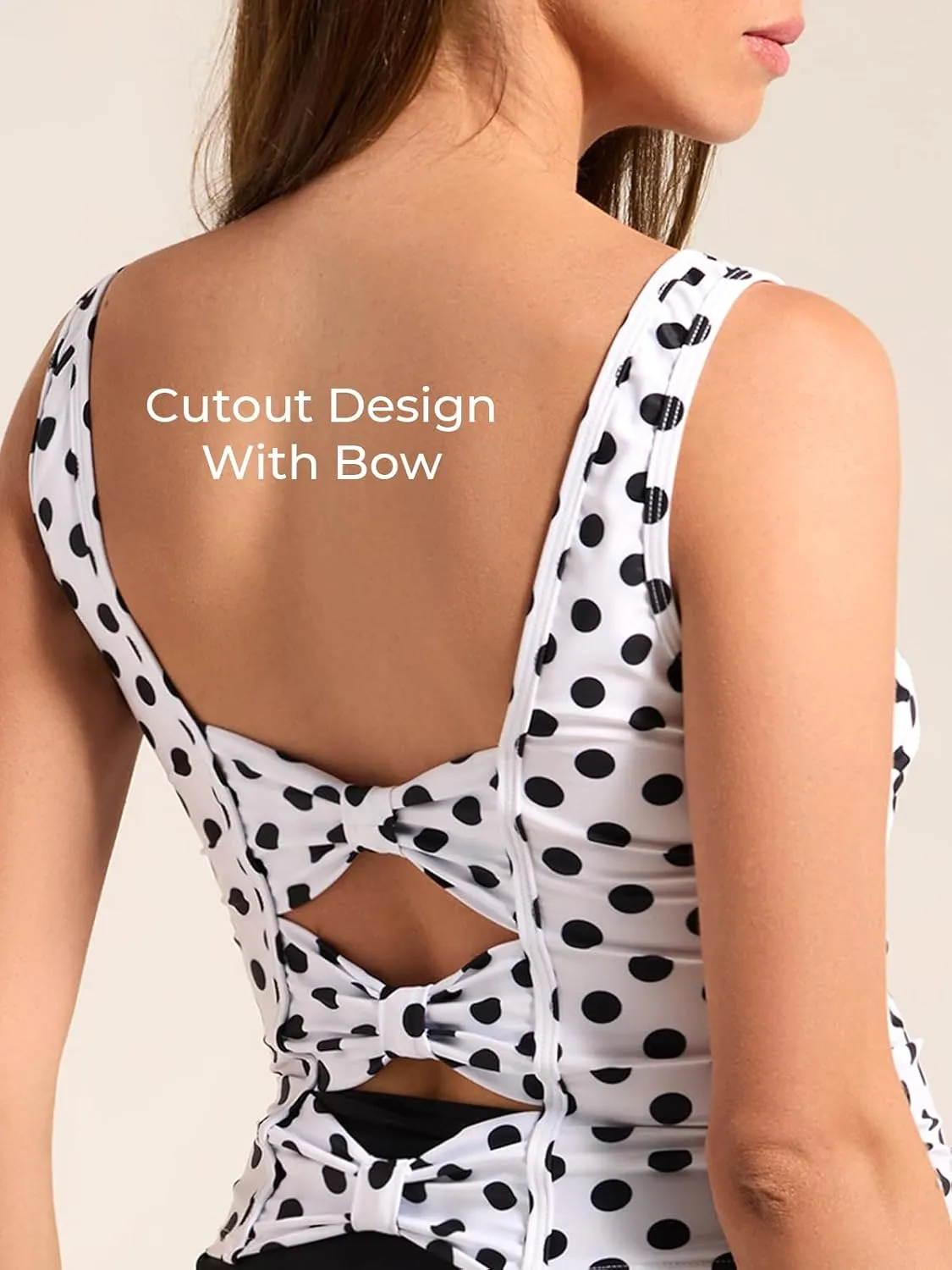 Summer Mae Maternity Tankini Two-Piece Swimsuit High Waist Boyshort Bathing Suit Cutout Sporty Pregnancy Swimwear