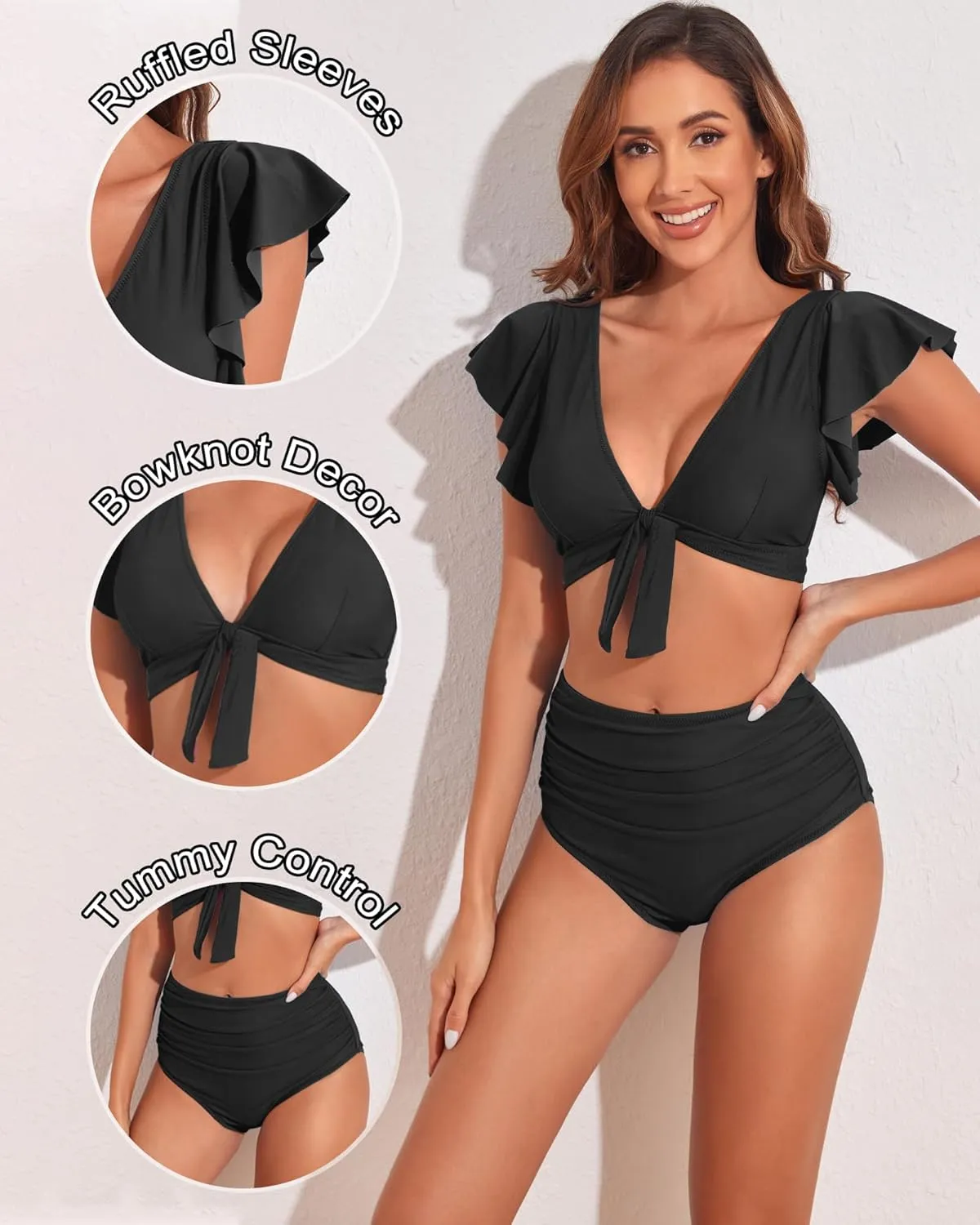 Tankini Swimsuits for Women Tummy Control Bathing Suits Tankinis High Waisted Bikini Sets Modest Swim Suit 2 Piece