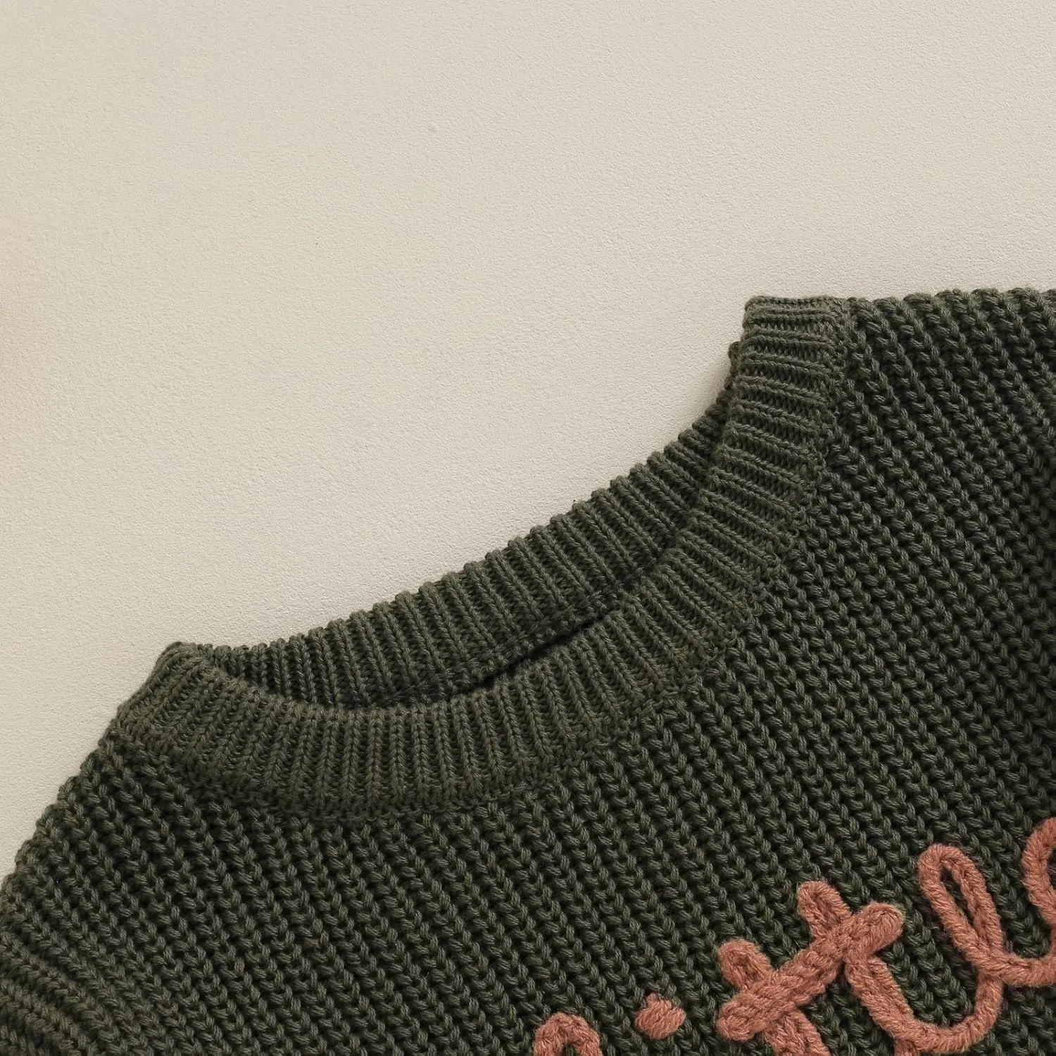 Toddler Baby Girl Boy Long Sleeve Knit Sweater Brothers Sisters Letter Embroidery Round Neck Pullover Fall Winter Tops