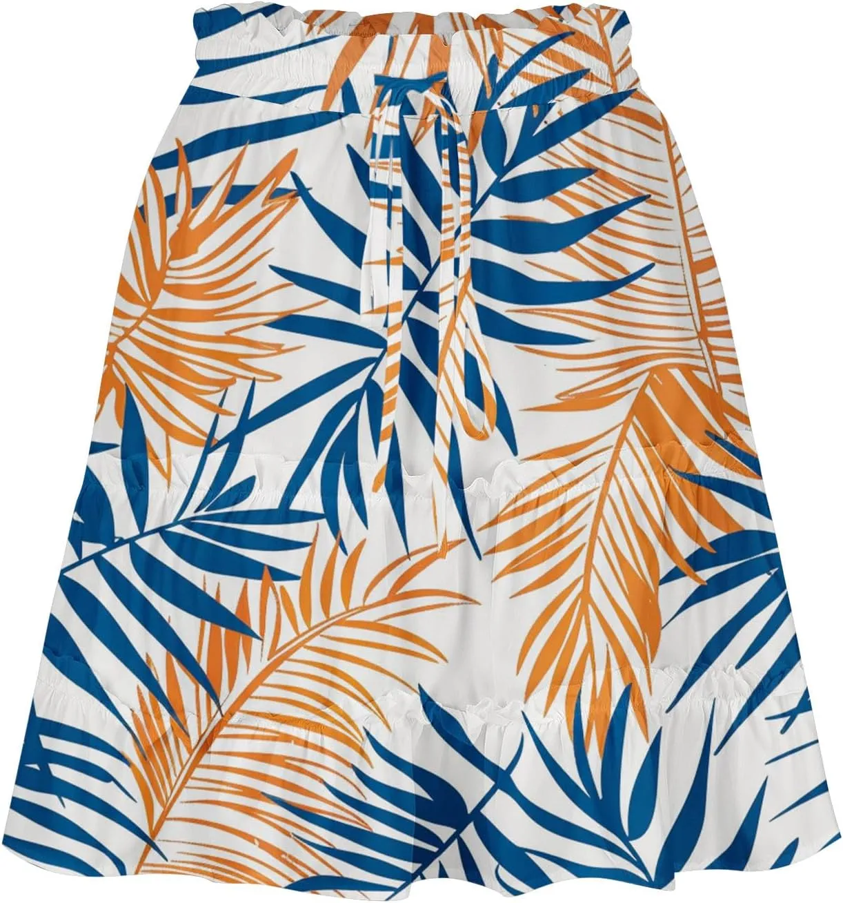 Trendy Irregular Hem Skirts for Women 2024 High Waist Tulle Loose Fit Long Skirt Pleated Printed Mesh Midi Skirts