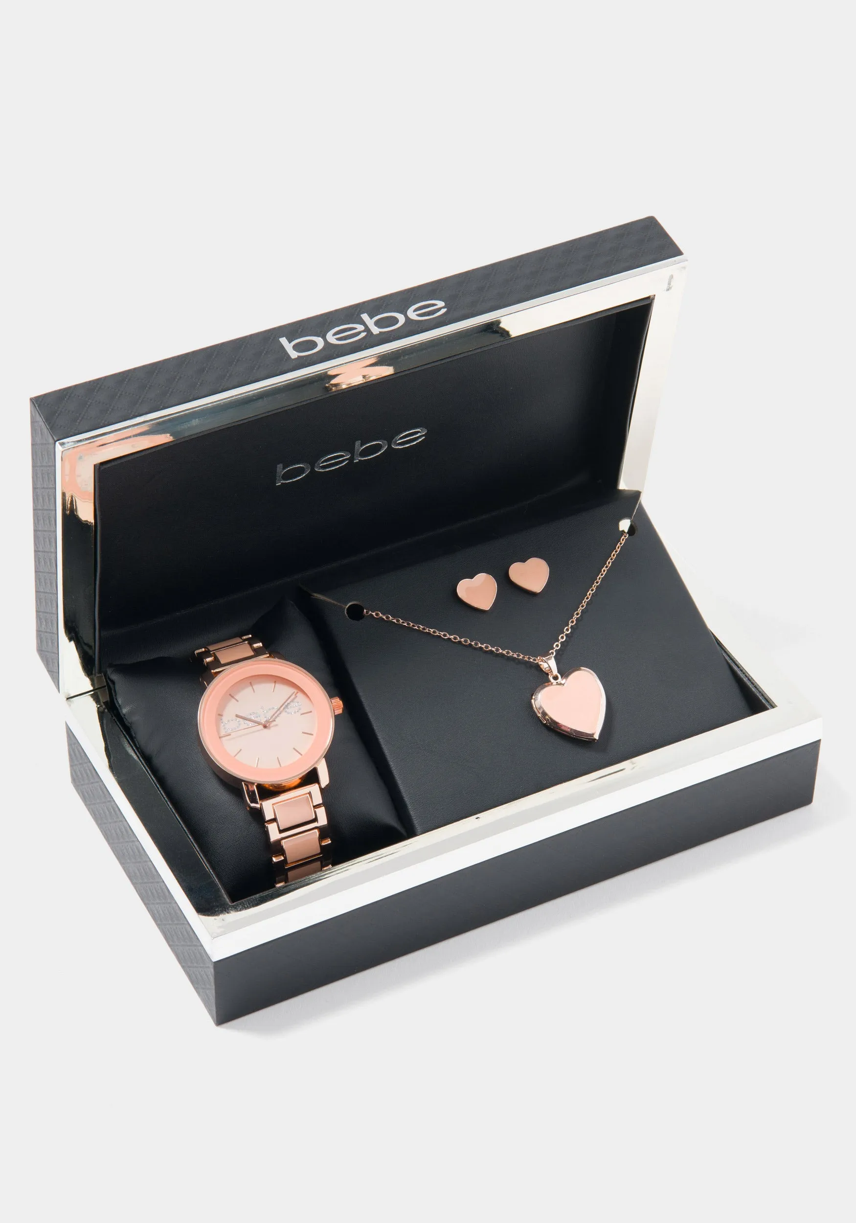 Watch Locket And Earring Set