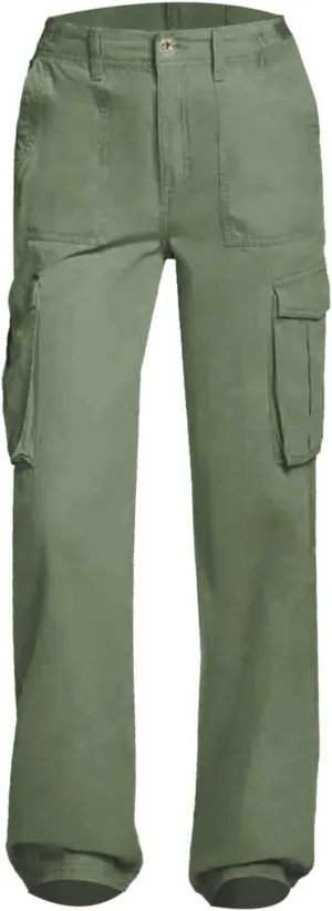 Wide Leg Sweatpants Winter Slack Work Capris with Pockets Straight Leg High Waisted