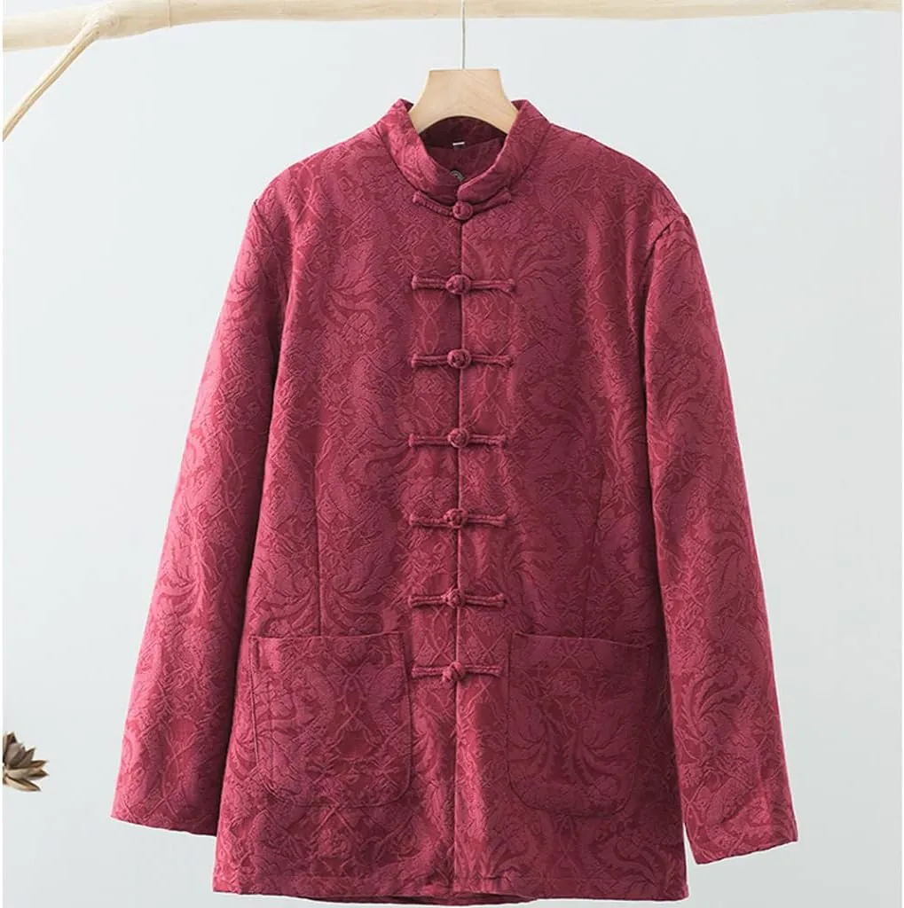 Winter Tang Suit Jackets Cotton Padded Coats Men Warm Tai Chi Uniform Chinese Jacket Kung Fu Clothing Shirt