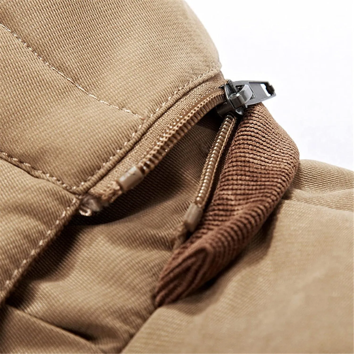 Winter Thick Warm Parkas Coat Men Military Cotton Padded Jackets Plus Size Overcoat Multi-Pocket Windbreaker Jacket