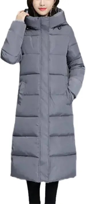 Winter Women Hooded Coat Plus Size Cotton Padded Jackets Thicken Long Windbreak Parkas Casual Warm Snow Wear