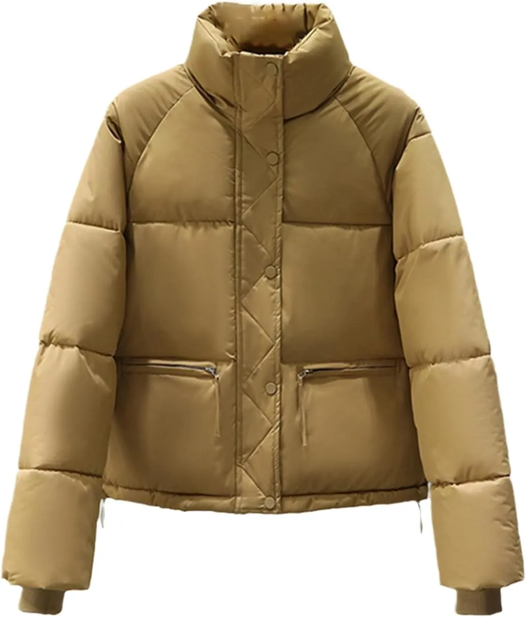 Winter Women's Down Jackets Hooded Warm Casual Coat Puffer Jacket Cotton Padded Short Jacket Loose Parka Overcoat