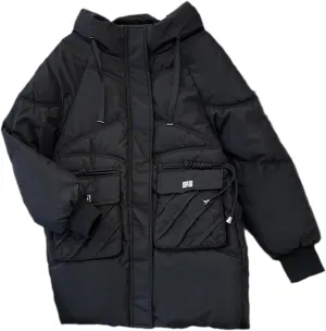 Women Winter Puffer Jacket Women Overcoat Hooded Casual Loose Warm Parkas Thick Down Cotton Padded Coat