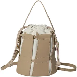 Women's Fashion Top Handle Bucket Bag PU Leather Hollow Out Crossbody Casual Tote Shoulder Bag Simple Handbag Pursebag233OWOISS