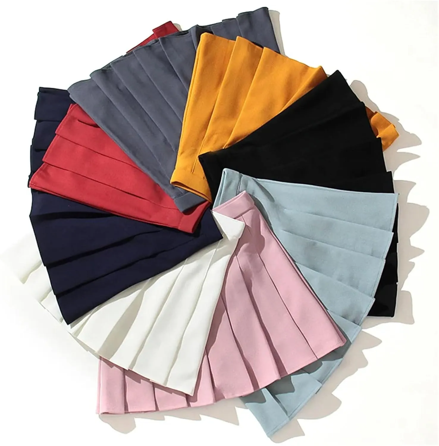 Womens Golf Skirt High Waist A-Line Athletic Large Size Pleated Kawaii Mini Skirts Skort