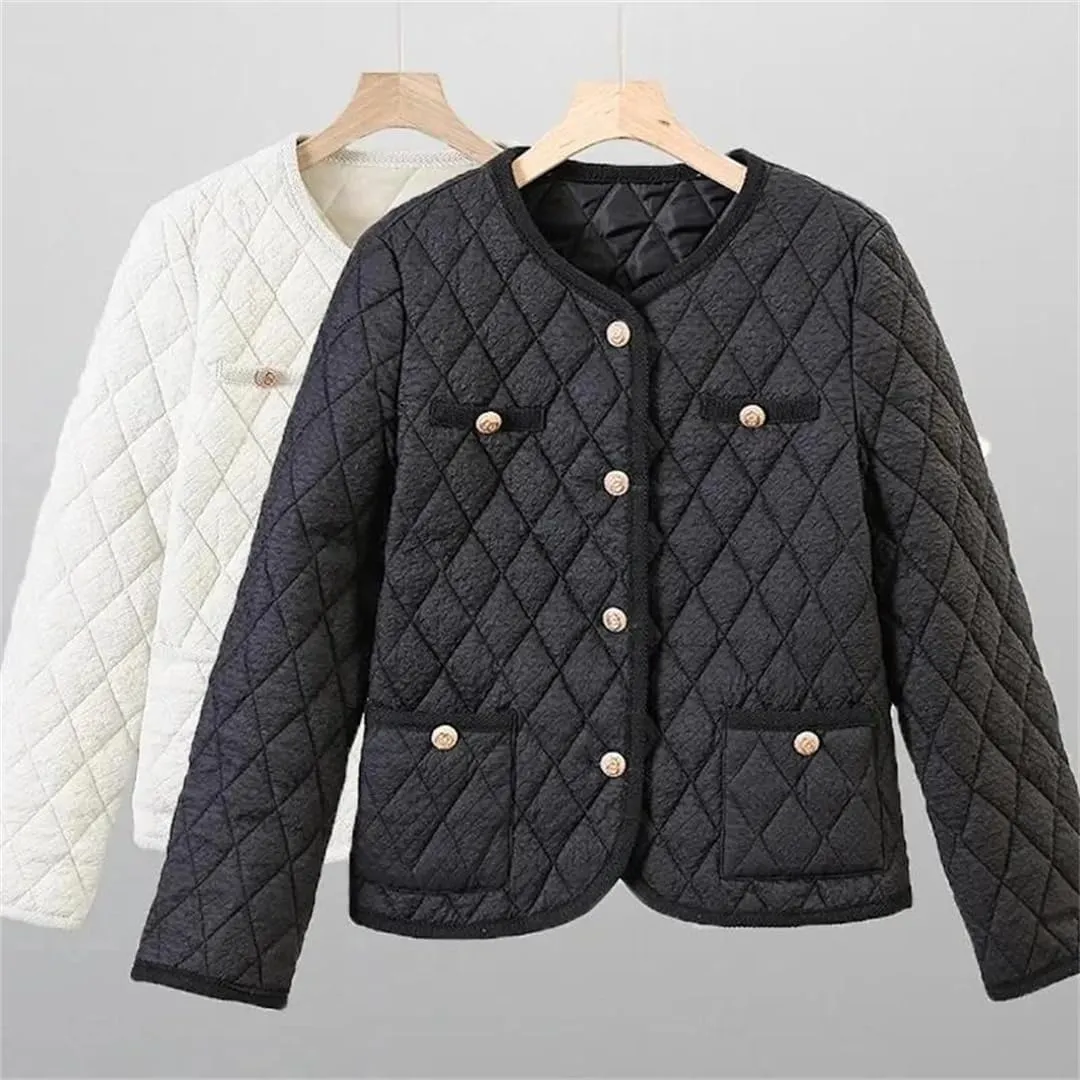Women's Lightweight Short Cotton-Padded Jacket Winter Warm Cotton Padded Coat Tops