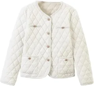 Women's Lightweight Short Cotton-Padded Jacket Winter Warm Cotton Padded Coat Tops