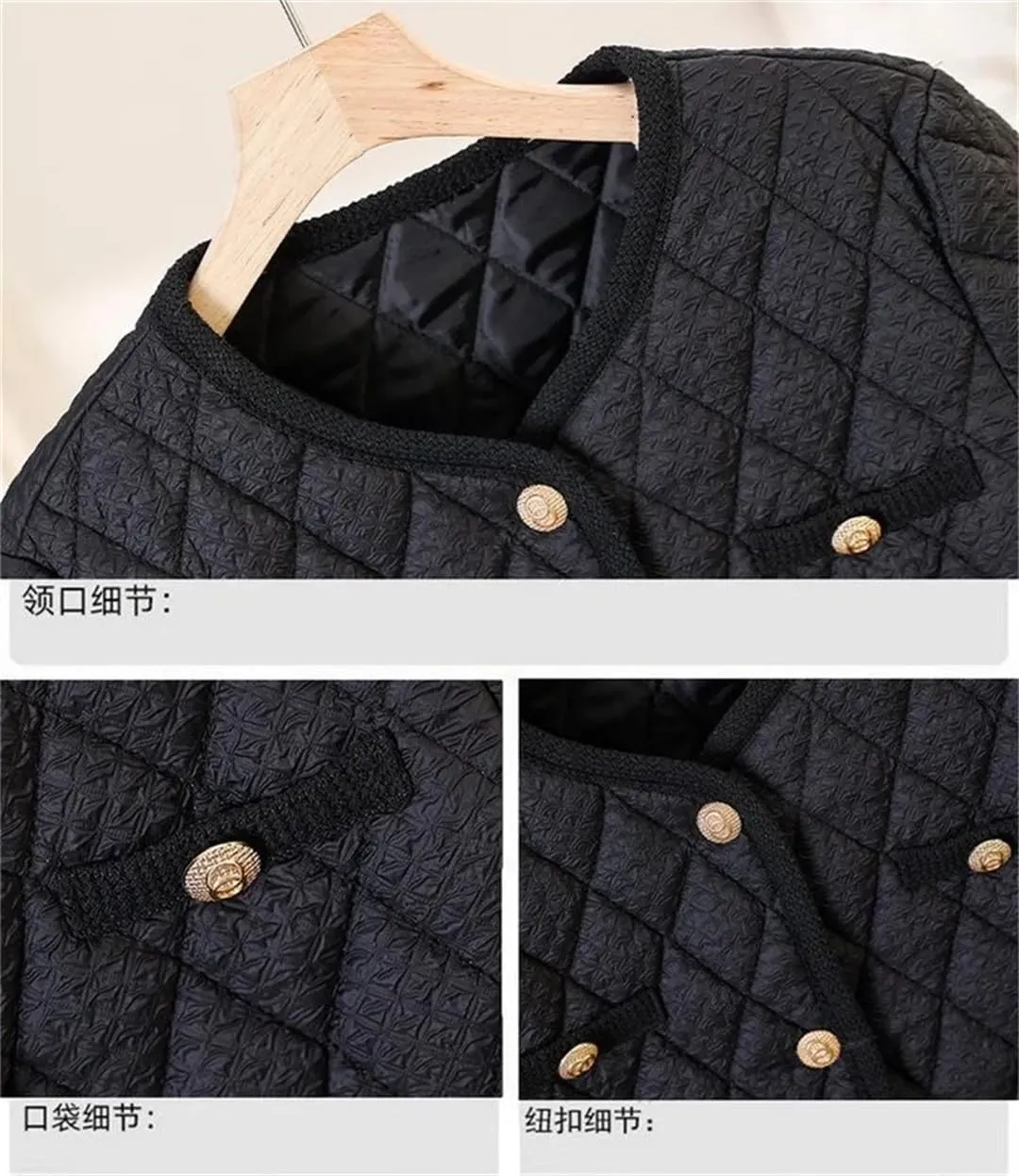 Women's Lightweight Short Cotton-Padded Jacket Winter Warm Cotton Padded Coat Tops