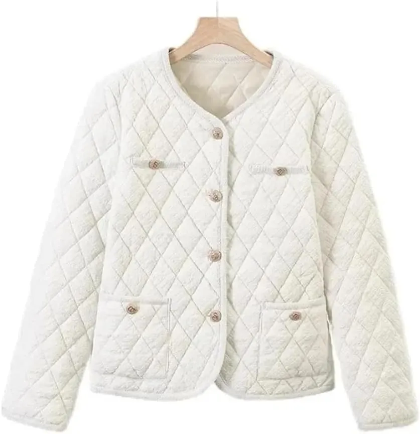 Women's Lightweight Short Cotton-Padded Jacket Winter Warm Cotton Padded Coat Tops