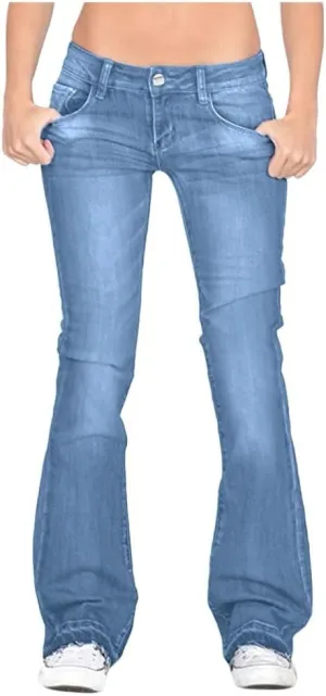 Womens Magic Shaping Bootcut Jeans Premium Stretchy Wide Leg Flared Bell Bottom Denim Pants Work Jeans with Pockets