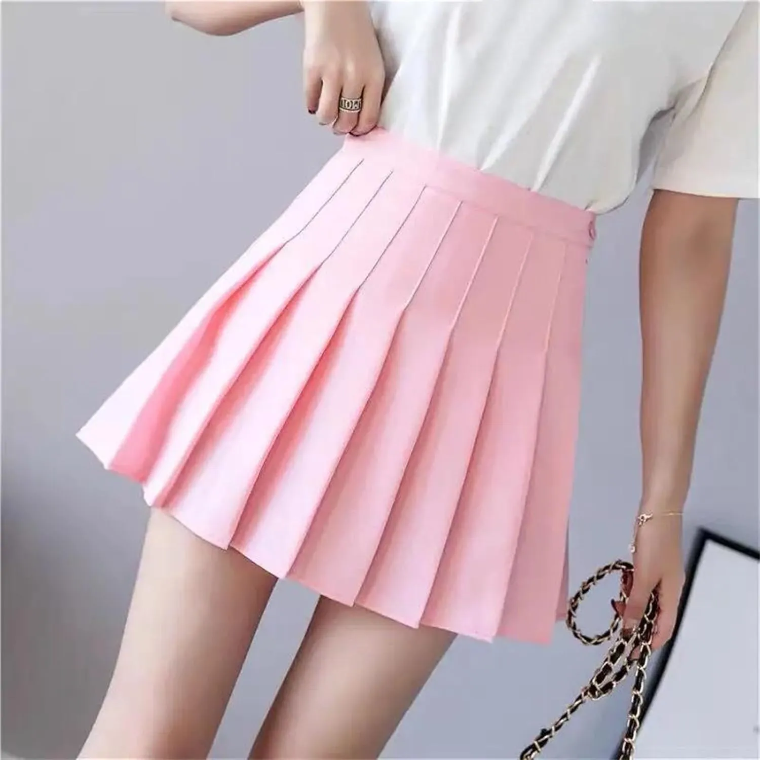 Womens Mini Pleated Short Skirt Slim Fit High Waisted A-Line Athletic Golf Short Skort