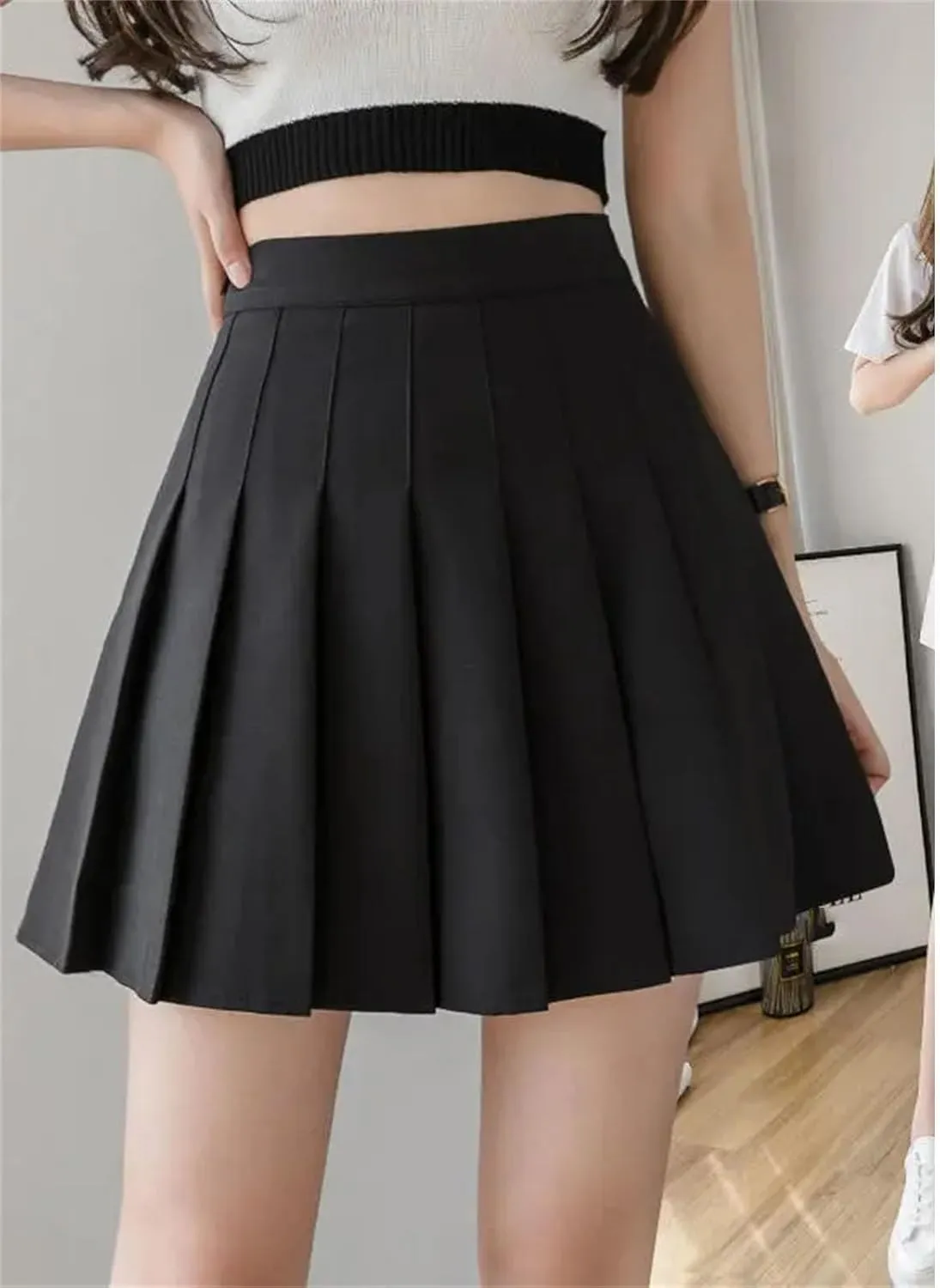Womens Mini Pleated Short Skirt Slim Fit High Waisted A-Line Athletic Golf Short Skort