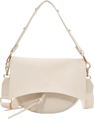 Women's PU Leather Crossbody Bag Wide Strap Satchel Shoulder Bag Large Saddle Flap Tote Designer Handbag and Pursebag243OWOISS