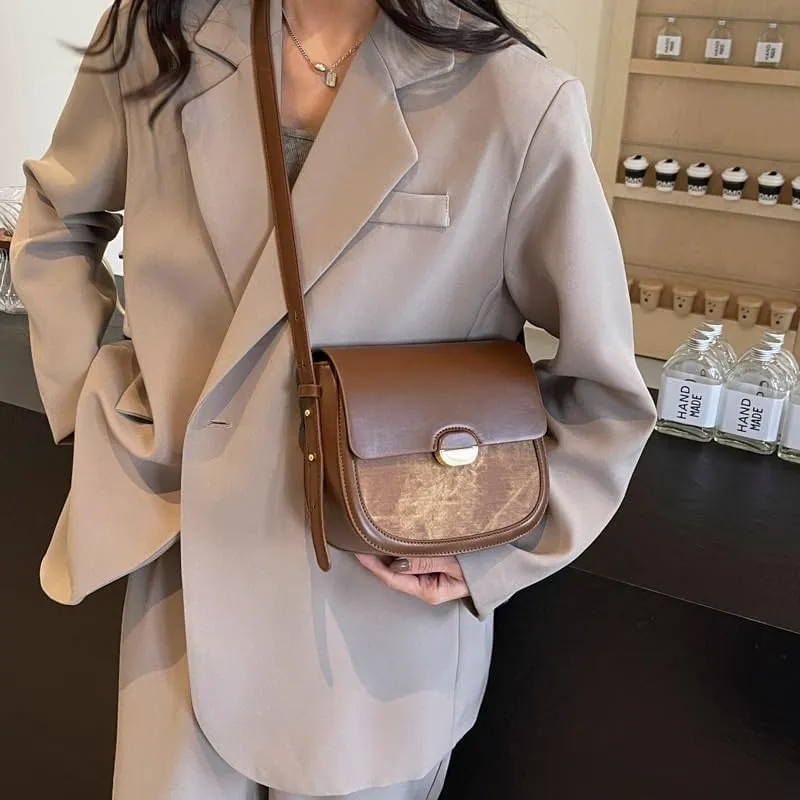 Women's Shoulder Bag Casual Simple Messenger Bag Western Style Saddle Bag Women's Bag