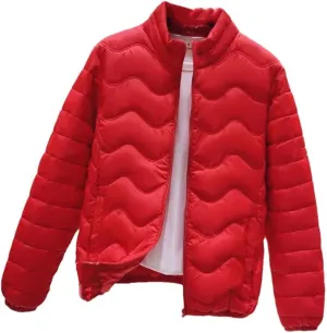 Women's Thick Down In And Winter -Padded Cotton-Padded Jacket Solid Color Zipper Slim Cotton-Padded Jacke