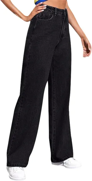 Womens Wide Leg Jeans High Waist Baggy Jeans Casual Loose Boyfriend Jeans Denim Pants Y2K Outfits