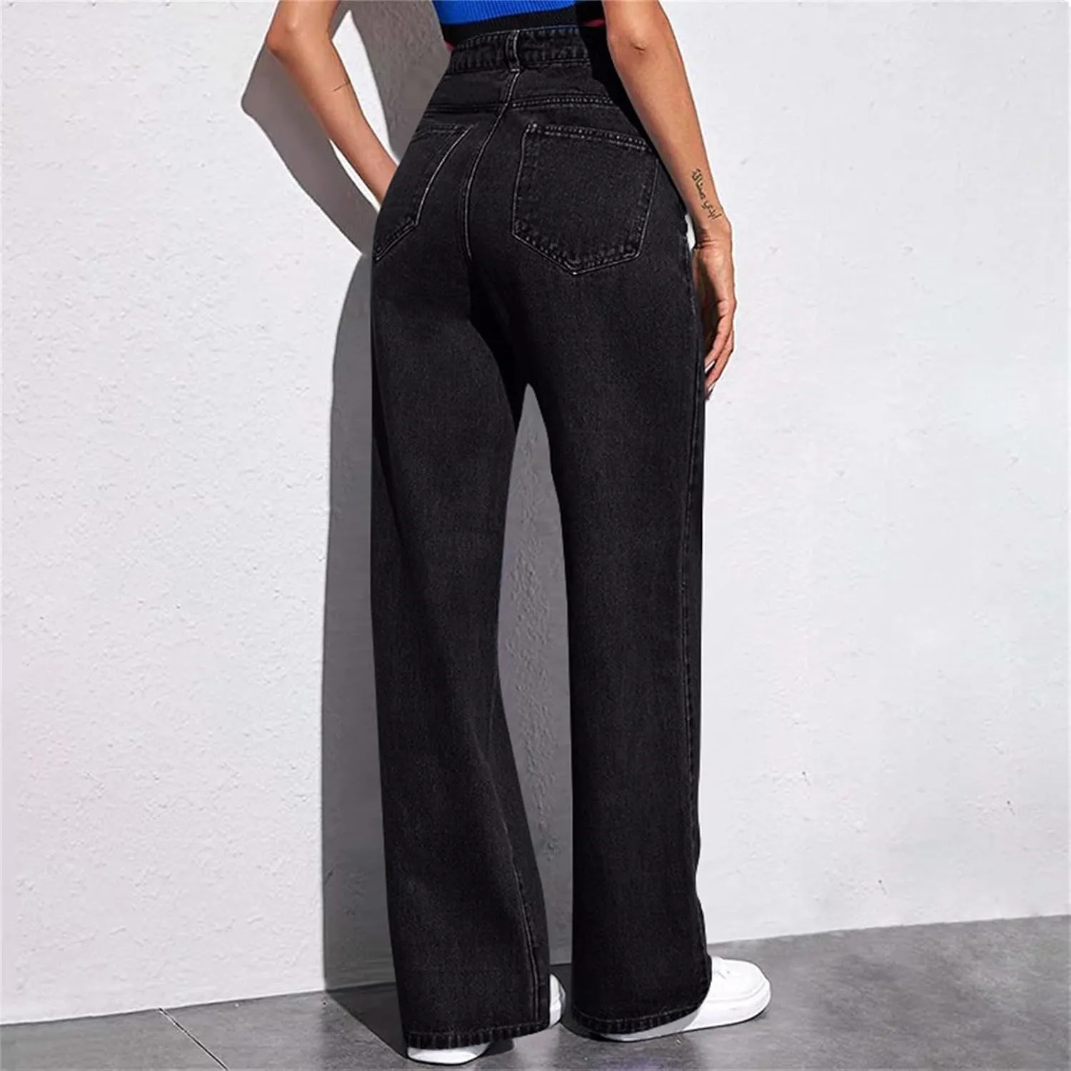 Womens Wide Leg Jeans High Waist Baggy Jeans Casual Loose Boyfriend Jeans Denim Pants Y2K Outfits