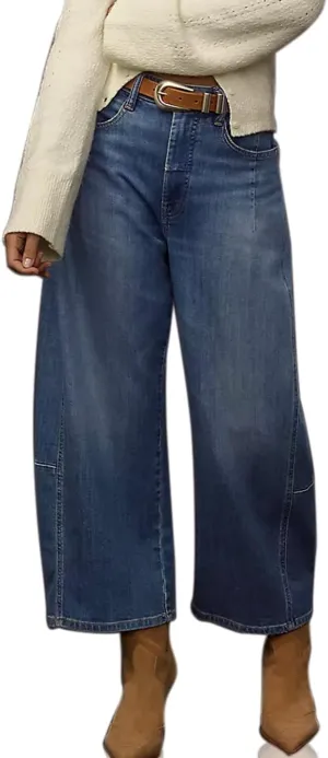 Womens Wide Leg Jeans Mid Rise Baggy Boyfriend Stretchy Ankle Vintage Denim Cropped Pants Trendy 2025