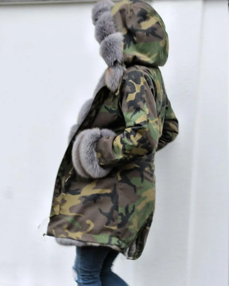 Women's Winter Zip Puffer Coat Thicken Fleece Lined Down Jackets Long Outwear Hooded Parka