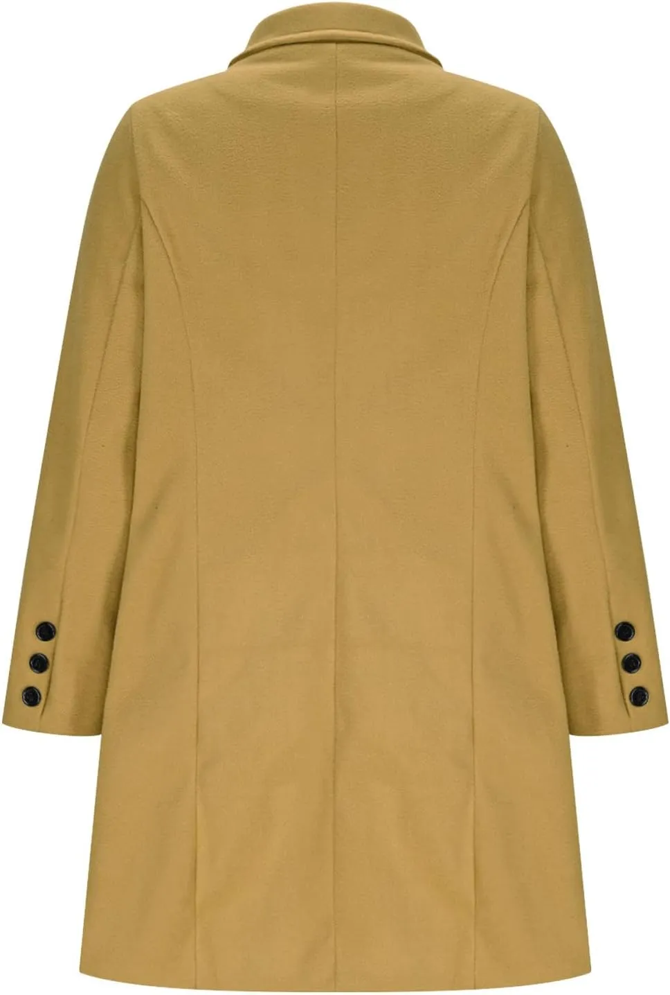 XUNRYAN Womens Mid Long Trench Coat Business Casual Blazer Double-Breasted Peacoat Slim Fit Jackets for Petite Women Outwear